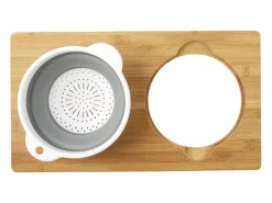 Cook Concept Materiales Y Utensilios De Cocina|Tabla de cortar de bambú con colador integrado