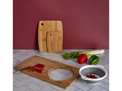 Cook Concept Materiales Y Utensilios De Cocina|Tabla de cortar de bambú con colador integrado