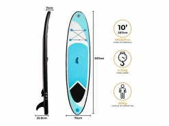 Monstershop Deportes Náuticos|Tabla de Paleta Hinchable Ligero SUP Stand Up Board 307x72x11cm