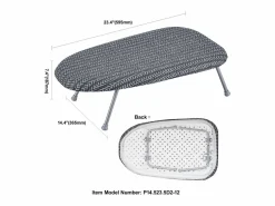 Perchero|Tabla de Planchar de Mesa SucceBuy, 59,4 x 36,6 cm, Tabla de Planchar Compacta, Funda Resistente al Calor