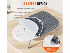 Perchero|Tabla de Planchar de Mesa SucceBuy, 59,4 x 36,6 cm, Tabla de Planchar Compacta, Funda Resistente al Calor