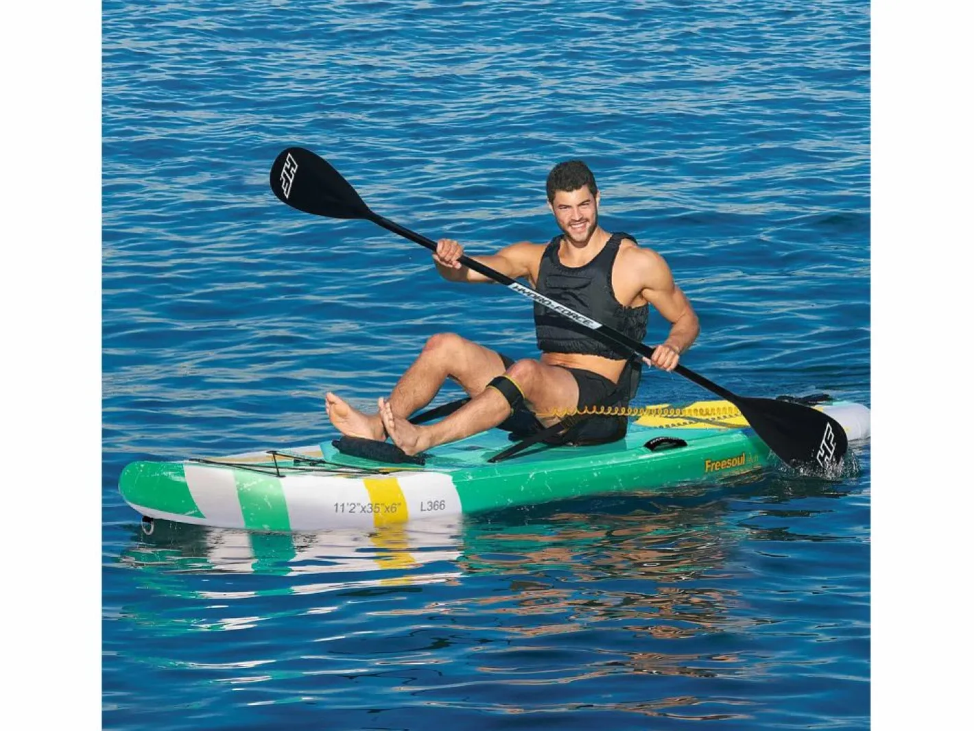 Tabla Paddle Surf Hinchable Hydro-Force Freesoul Tech 340x89x15 cm Con Remo, Asiento, Bomba y Bolsa^Bestway Sale
