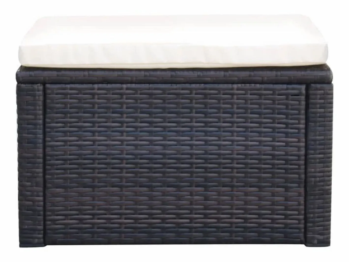 Taburete / reposapiés Resina tejida 53 x 53 x 30 cm Marrón Marru00f3n Hot