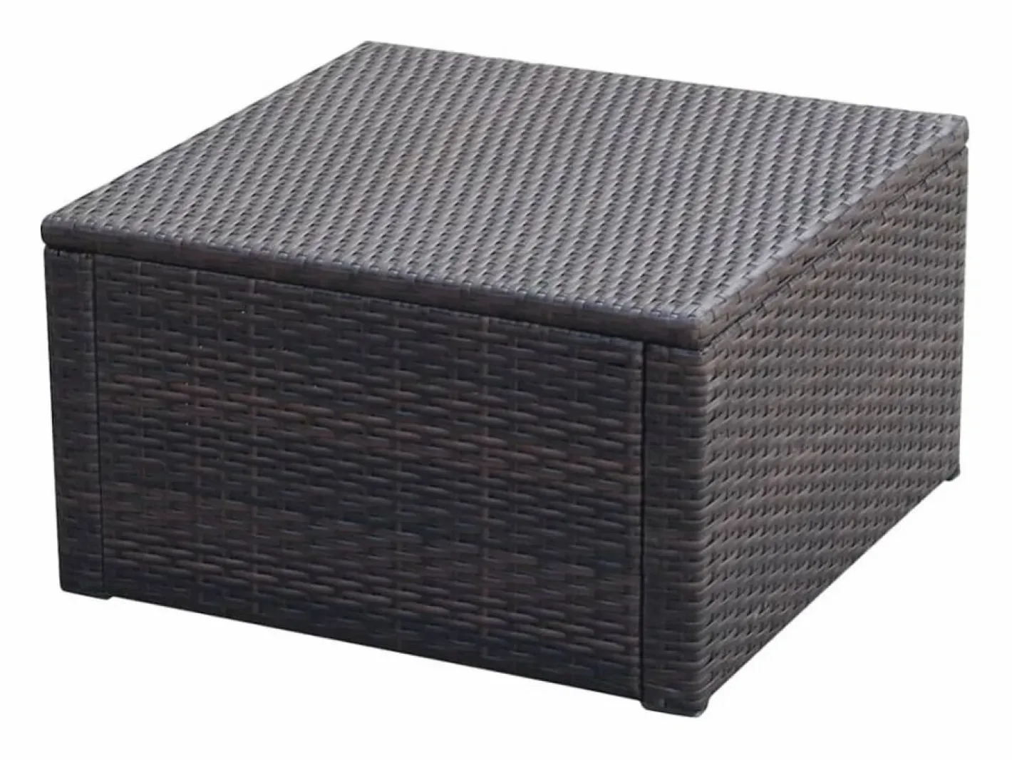 Taburete / reposapiés Resina tejida 53 x 53 x 30 cm Marrón Marru00f3n Hot