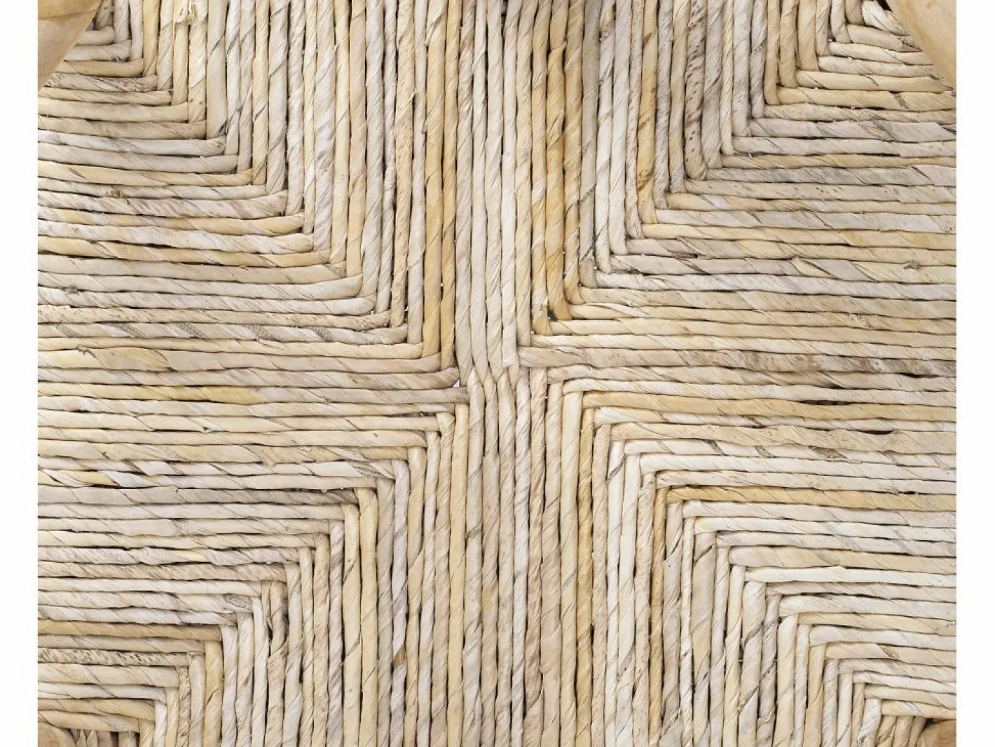 Vente-unique taburete alto de teca y mimbre - Natural - POGIANA Color natural claro Best