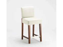 AHD Taburete Bar cocina de madera estilo Henriksdal 63 cm de altura Comfort L - Blanco