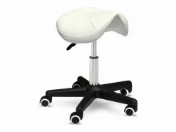 Taburete con ruedas esteticista manicura pedicura cuero polipiel montura caballo Professional -^AHD Outlet