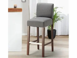 AHD Taburete de bar Cocina de madera estilo Henriksdal alto 74 cm Comfort XL - Gris Discount