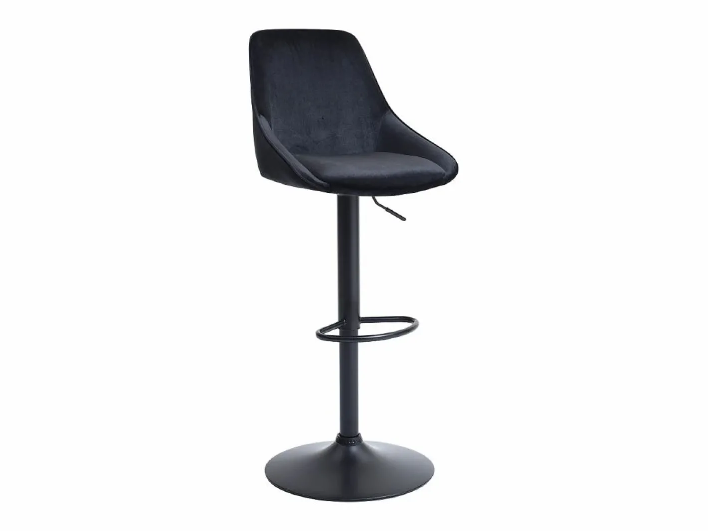 Taburete de bar de pana y metal - Altura ajustable - - MASURIE^Vente-unique Clearance