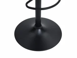 Taburete de bar de pana y metal negro - Altura ajustable - - MASURIE^Vente-unique Sale