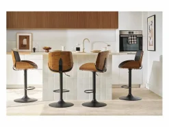 Taburete de cocina regulable y madera clara VESPER^Miliboo