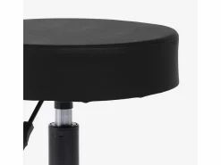 AHD Taburete de esteticista ergonómico regulable tapizado giratorio Senzu. - Negro New