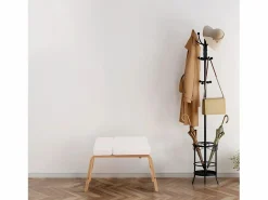 Taburete de madera ajustable multifuncional para hogar y oficina - Cómodo, elegante y ergonómico Blanco Hot