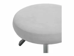 Taburete de masaje terciopelo claro ES590188^