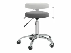 Taburete de masaje terciopelo oscuro ES40872 Gris Clearance