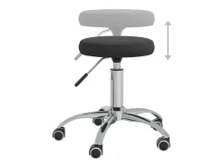 Taburete de masajes terciopelo ES66510 Negro Outlet