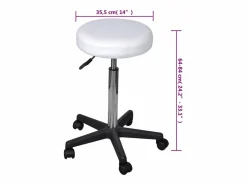 Taburete de oficina ES460055 Blanco