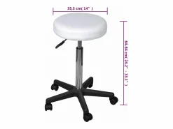 Clicnbuy Taburete de oficina Blanco New