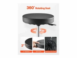Taburete De Oficina|Taburete de Taller, SucceBuy Taburete de Taller Móvil, Asiento de Mecánico con Ruedas, Capacidad 136 kg para Reparación y Mantenimiento de Automóviles, y Rojo