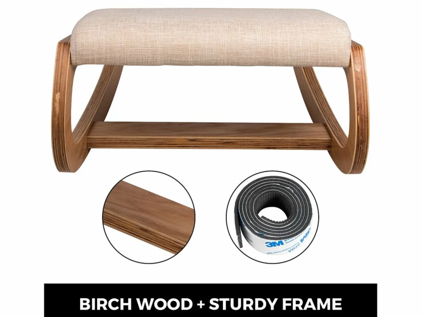 Taburete De Oficina|Taburete Ergonómico de Rodillas, SucceBuy, de Madera, con Balanceo y Corrector de Postura para Oficina y Hogar.
