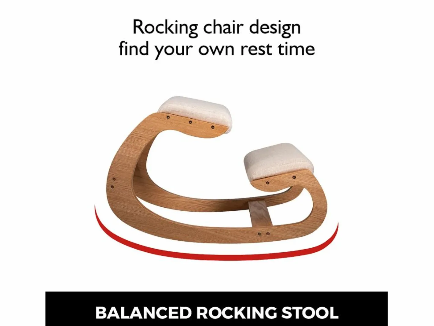 Taburete De Oficina|Taburete Ergonómico de Rodillas, SucceBuy, de Madera, con Balanceo y Corrector de Postura para Oficina y Hogar.
