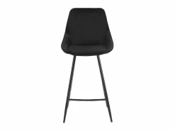 Vente-unique Muebles De Bar|Taburete Alto|Taburetes bar MASURIE - Terciopelo - (lote 2)