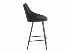 Vente-unique Muebles De Bar|Taburete Alto|Taburetes bar MASURIE - Terciopelo - (lote 2)