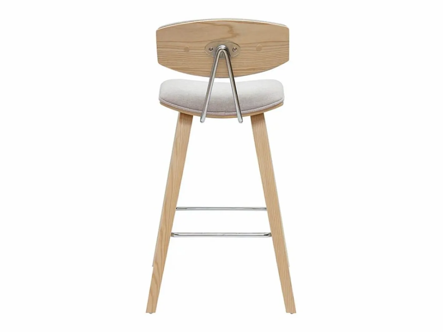 Miliboo Muebles De Bar|Taburete Alto|Taburetes de bar de diseño de terciopelo texturizado y madera clara de 69 cm de altura (juego de 2) VASCO