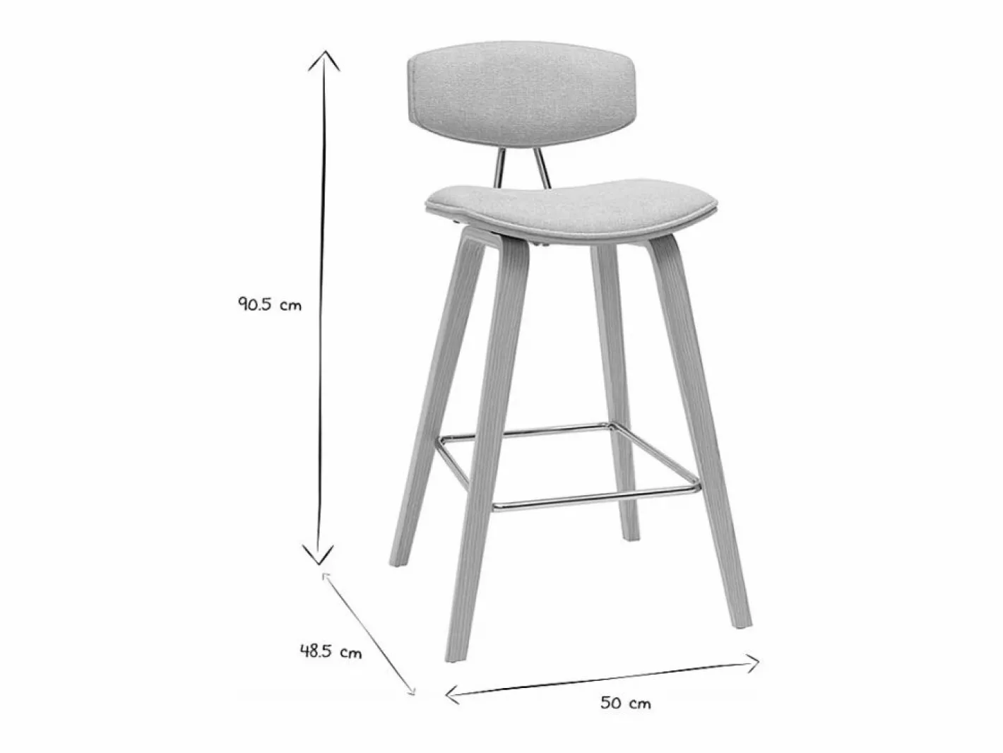 Miliboo Muebles De Bar|Taburete Alto|Taburetes de bar de diseño de terciopelo texturizado y madera clara de 69 cm de altura (juego de 2) VASCO