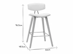 Taburetes de bar modernos y madera clar A69 cm (lote de 2) VASCO^Miliboo Outlet