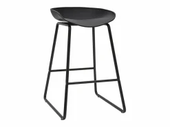 Miliboo Taburetes de bar modernos s con patas en metal 65 cm (lote de 2) PEBBLE Negro Online