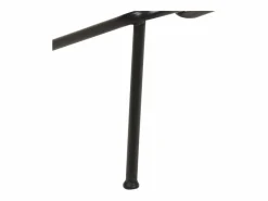 vidaxl Taburetes de cocina 4 unidades cuero auténtico Negro Discount