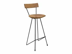 vidaxl Taburetes de cocina 2 unidades madera maciza de teca Color natural claro