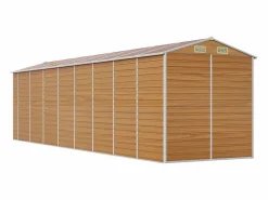 Garden Furniture Caseta De Jardín|Tampa Caseta de jardín acero galvanizado marrón claro 191x725x198 cm