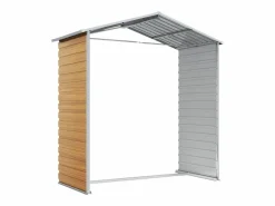 Tampa Caseta de jardín acero galvanizado marrón claro 191x130x198 cm^Garden Furniture