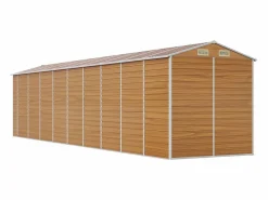 Garden Furniture Tampa Caseta de jardín acero galvanizado marrón claro 191x810x198 cm Marru00f3n Clearance