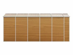 Garden Furniture Tampa Caseta de jardín acero galvanizado marrón claro 191x470x198 cm Marru00f3n