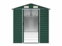 Garden Furniture Tampa Cobertizo de jardín acero galvanizado 191x640x198 cm Verde Sale