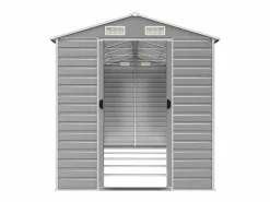 Tampa Cobertizo de jardín acero galvanizado claro 191x470x198 cm^Garden Furniture New