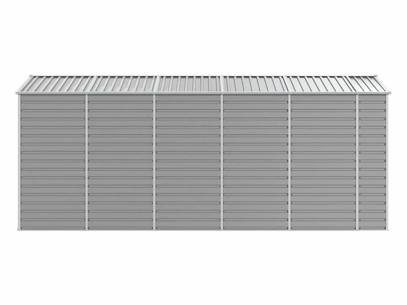 Tampa Cobertizo de jardín acero galvanizado claro 191x470x198 cm^Garden Furniture New