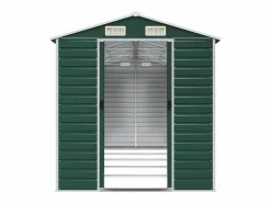 Tampa Cobertizo de jardín acero galvanizado 191x470x198 cm^Garden Furniture New