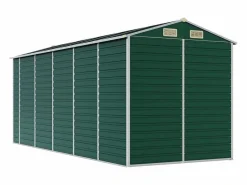 Tampa Cobertizo de jardín acero galvanizado 191x470x198 cm^Garden Furniture New