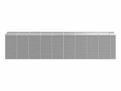 Tampa Cobertizo de jardín acero galvanizado claro 191x810x198 cm^Garden Furniture Clearance