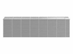 Tampa Cobertizo de jardín acero galvanizado claro 191x640x198 cm^Garden Furniture