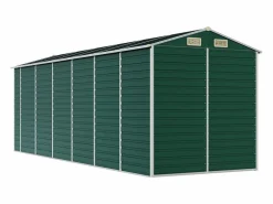 Garden Furniture Tampa Cobertizo de jardín acero galvanizado 191x555x198 cm Verde
