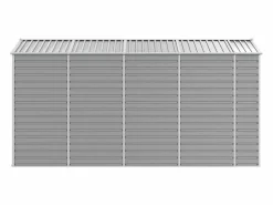 Tampa Cobertizo de jardín acero galvanizado claro 191x385x198 cm^Garden Furniture New