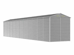 Tampa Cobertizo de jardín acero galvanizado claro 191x980x198 cm^Garden Furniture Discount