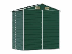 Garden Furniture Tampa Cobertizo de jardín acero galvanizado 191x130x198 cm Verde Discount