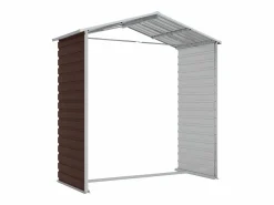 Garden Furniture Caseta De Jardín|Tampa Cobertizo de jardín acero galvanizado marrón 191x130x198 cm
