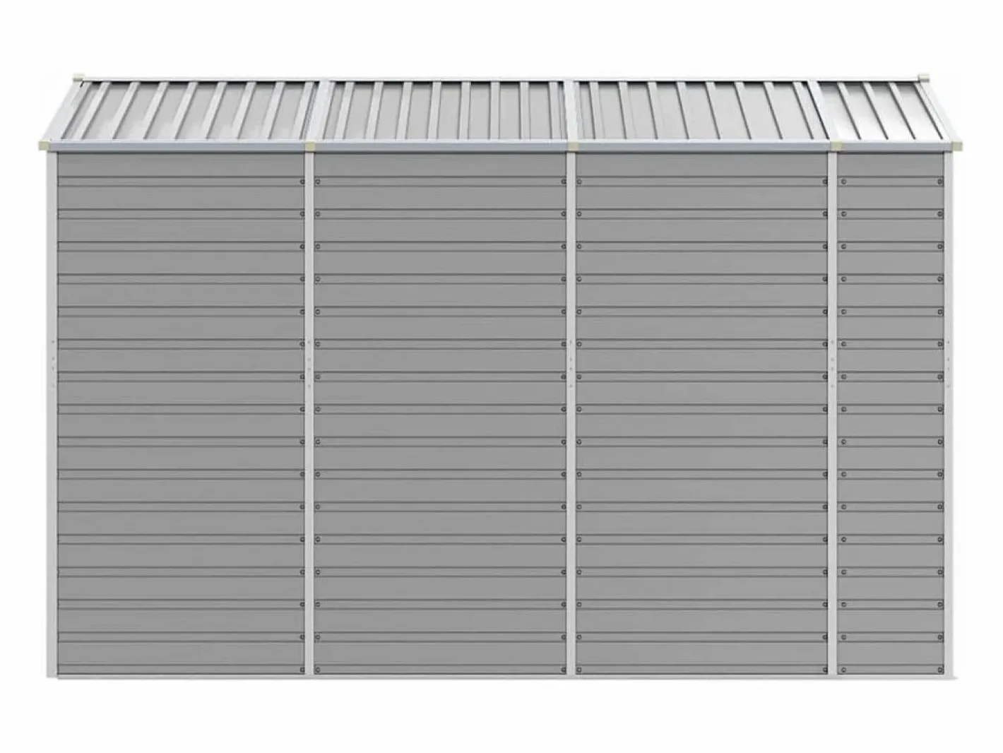 Garden Furniture Tampa Cobertizo de jardín acero galvanizado claro 191x300x198 cm Gris